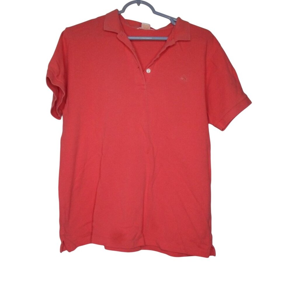 Brooks Brothers Women's Size M (10/12) Coral 100% cotton short sleeve Polo Shirt